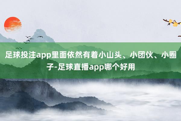 足球投注app里面依然有着小山头、小团伙、小圈子-足球直播app哪个好用